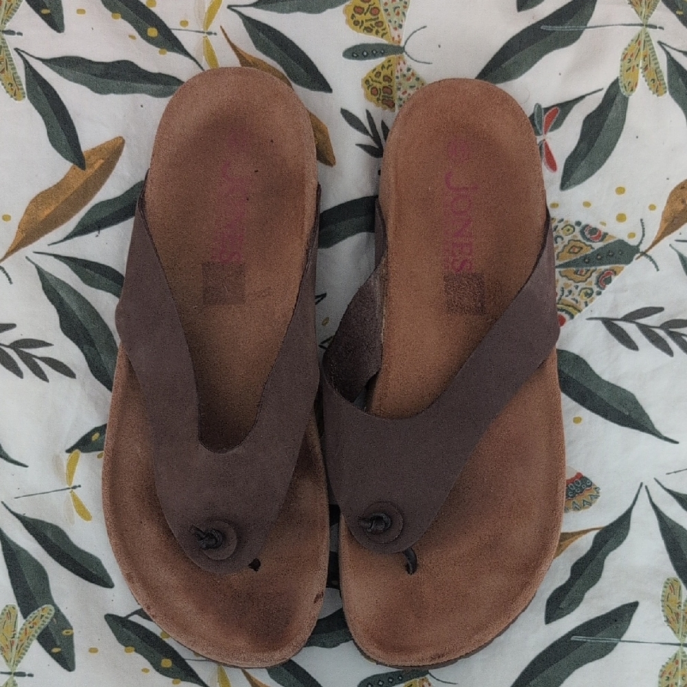 Jones Brown Leather Women's Sandals
